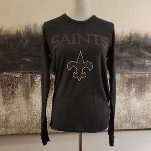 Women's Long Sleeve Saints Tee - Black